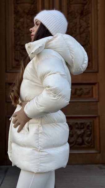 Пуховик Aura молочний, M PUFFER-AURA-MILK-M фото