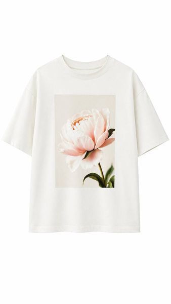 Футболка Fleur молочна, M-L SHIRT-FLEUR-MILK-M/L фото