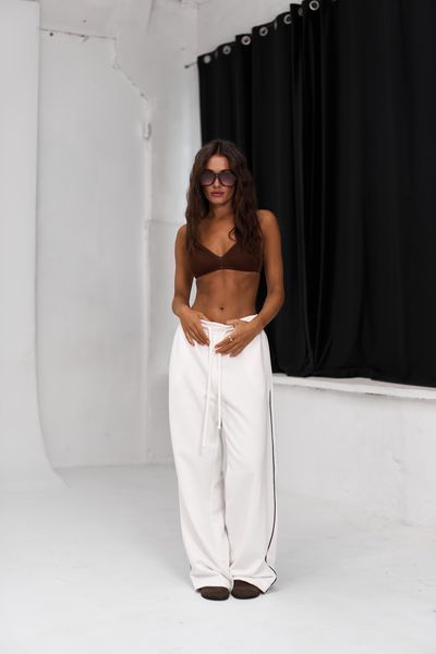 Костюм молочний з коричневими кантами, XL-2XL110см) kostium-molochnyi-z-korychnevymy-kantamy-xl-2xl110sm фото