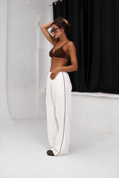 Костюм молочний з коричневими кантами, XL-2XL110см) kostium-molochnyi-z-korychnevymy-kantamy-xl-2xl110sm фото