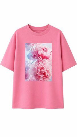 Футболка Fleur рожева, XL-2XL SHIRT-FLEUR-PINK-XL/2XL фото