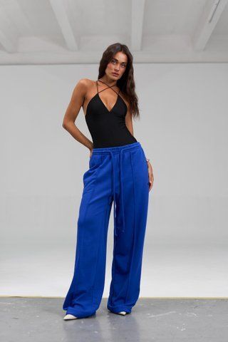 Спортивні палаццо з затяжками електрик, 3XL-4XL (110см) sportyvni-palatstso-z-zatiazhkamy-elektryk-3xl-3xl-110sm фото