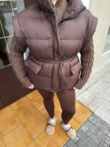 Жилет Warm з поясом коричневий, S WAISTCOAT-WARM-BROWN-S фото