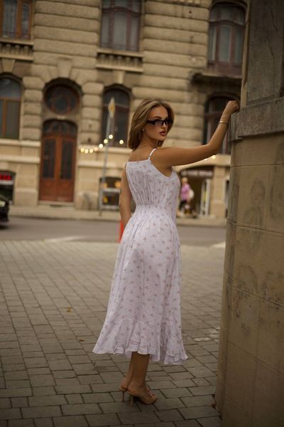Сукня Santorini рожева квітка, 2XL DRESS-SANTORIRNI-PINKYFLOWER-2XL фото