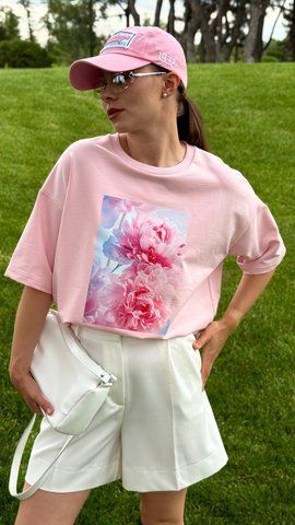 Футболка Fleur ніжно-рожева, XL-2XL SHIRT-FLEUR-PINKY-XL/2XL фото