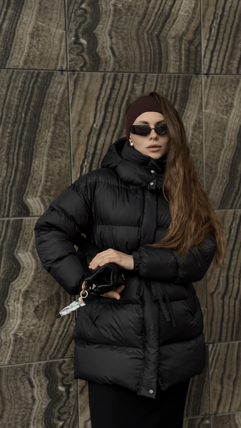 Пуховик Aura чорний PUFFER-AURA-BLACK-XL2XL фото