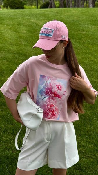 Футболка Fleur ніжно-рожева, M-L SHIRT-FLEUR-PINKY-M/L фото