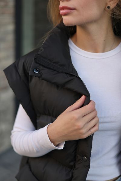 Жилет Warm з поясом чорний, S WAISTCOAT-WARM-BLACK-S фото