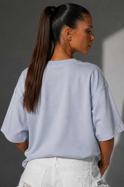 Футболка Fleur блакитна, M-L SHIRT-FLEUR-BLUE-M/L фото