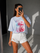 Футболка Fleur блакитна, M-L SHIRT-FLEUR-BLUE-M/L фото 1