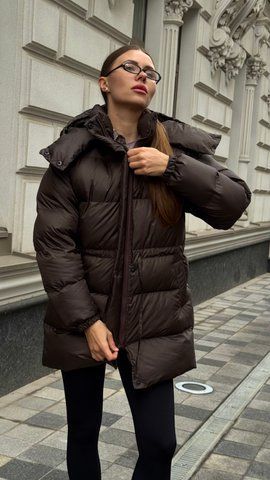 Пуховик Aura коричневий PUFFER-AURA-BROWN-XS фото