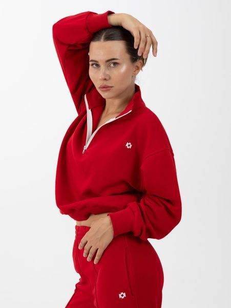 Костюм анорак і палаццо червоний, 3XL-4XL (110) kostium-anorak-i-palatstso-chervonyi-3xl-4xl-110 фото