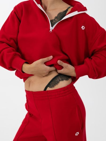 Костюм анорак і палаццо червоний, 3XL-4XL (110) kostium-anorak-i-palatstso-chervonyi-3xl-4xl-110 фото