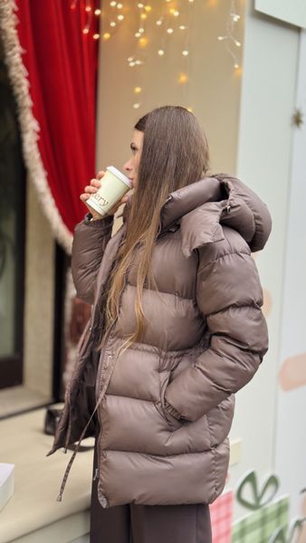 Пуховик Aura молочний шоколад, L PUFFER-AURA-MILKCHOCOLATE-L фото