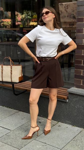 Шорти Cream коричневі, XS SHORTS-CREAM-BROWN-XS фото