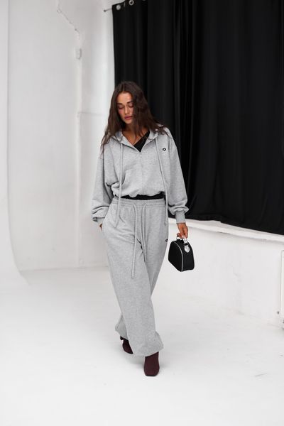 Кофта-зіп на затяжниках сірий меланж, XL-2XL kofta-zip-na-zatiazhnykakh-siryi-melanzh-xl-2xl фото