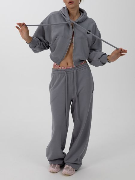 Костюм графіт коротка зіпка на манжеті і палаццо, XL-2XL (110) korotka-zipka-na-manzheti-i-palatstso-xl-2xl-110 фото